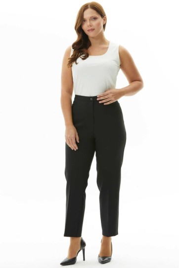 Büyük Beden Kare Cep İçi Gizli Lastikli Pantolon