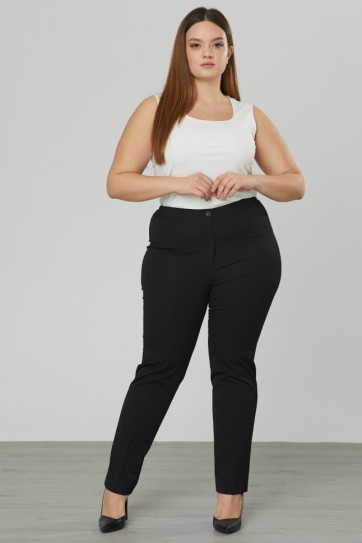 Büyük Beden Lastikli Cepsiz Pantolon