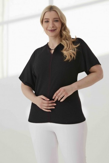 B.BD.YK.TOKALI KEND.SİMLİ BLUZ - 20KSL8797