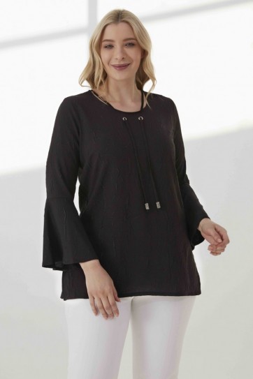 B.BD.KOLU VOLANLI BLUZ - 20KSL8865