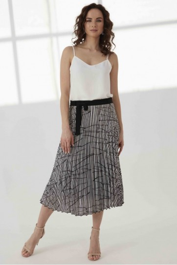 BELDEN BAĞ.ÇİZGİ DES.PLİSE ETEK