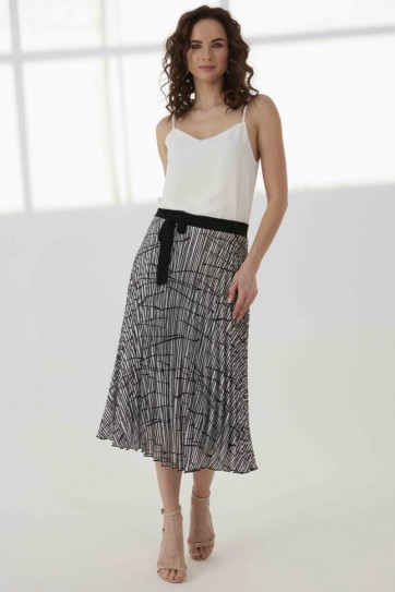 BELDEN BAĞ.ÇİZGİ DES.PLİSE ETEK