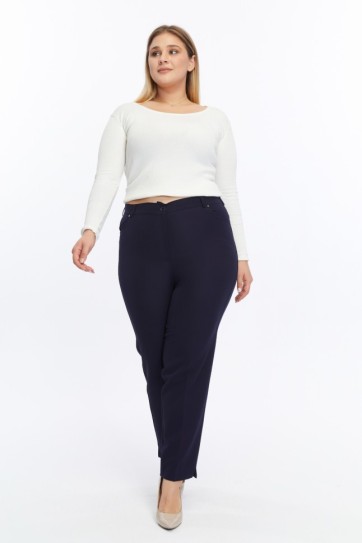 Büyük Beden Spor Cep Yarım Lastikli Pantolon