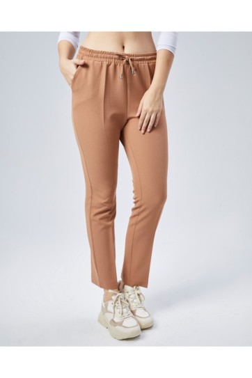 Beli Bağcıklı Boru Paça Pantolon