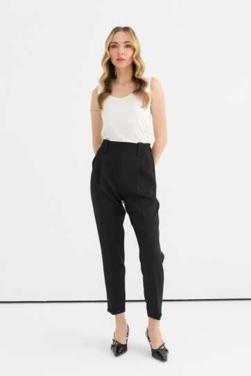 Arkası Lastikli Duble Paça Pantolon