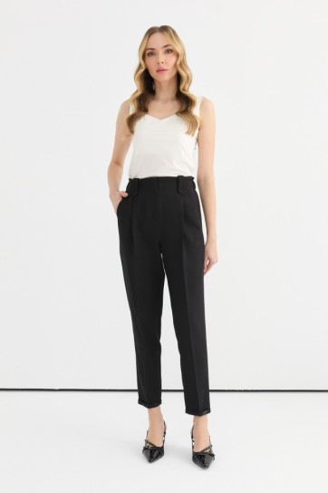 Arkası Lastikli Duble Paça Pantolon