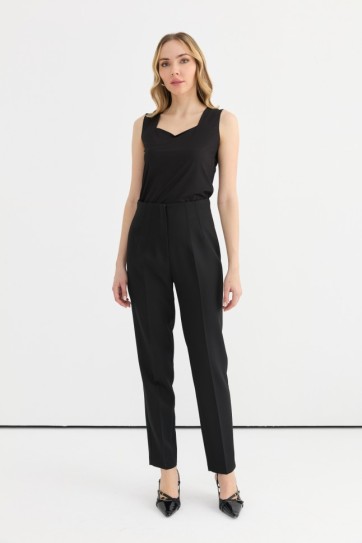 Çift Pensli Cepsiz Pantolon