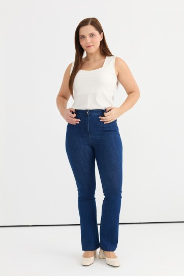 Büyük Beden İspanyol Paça Kot Pantolon