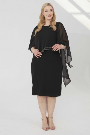 B.BD.ÜSTÜ ŞİFONLU ELBİSE