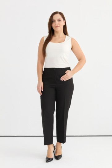 Büyük Beden Kare Cep İçi Gizli Lastikli Pantolon