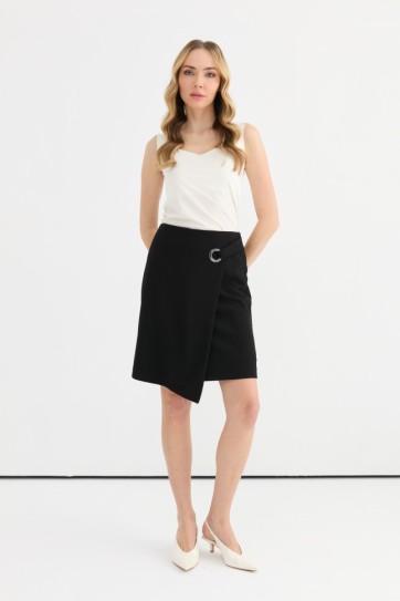 Yan Tarafı Bantlı Büyük Kuşgözlü Etek