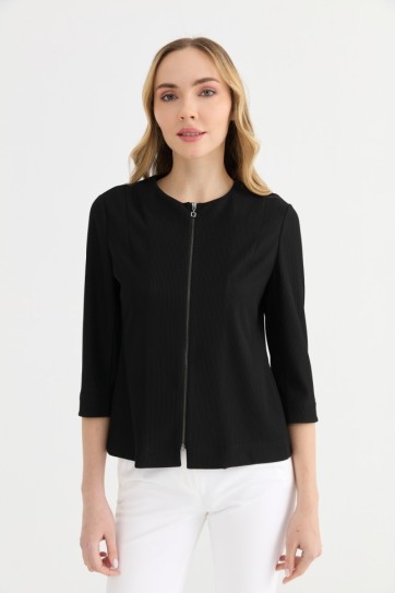 Önü Fermuarlı Kendinden Fitilli Ceket