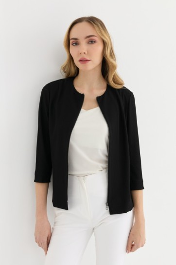 Önü Fermuarlı Kendinden Fitilli Ceket