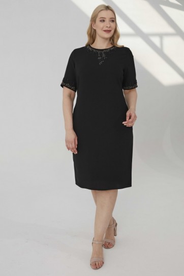 B.BD.YK.VE KOL UCU TAŞLI ELBİSE