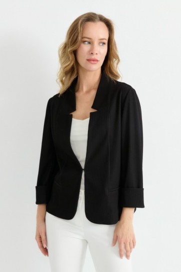 Hakim Yaka Yakası Parçalı Agraflı Ceket