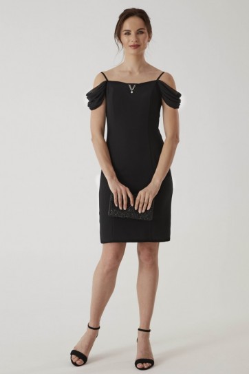 KOLU VE SIRTI ŞİFON KOMB.ELBİSE