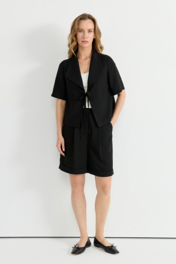 Duble Paça Beli Lastikli Şort