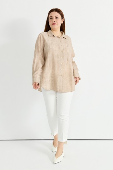 Büyük Beden Göğüs Cepli Gömlek