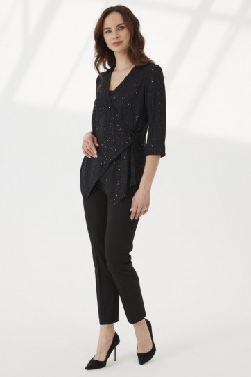 KRUV.RENKLİ PAYETLİ BLUZ