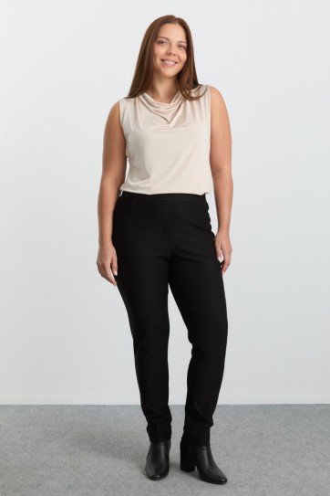 Büyük Beden Spor Cep Dar Paça Örme Pantolon