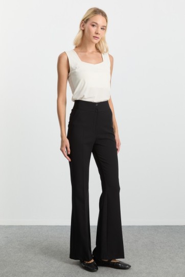 Beli Lastikli İspanyol Paça Pantolon