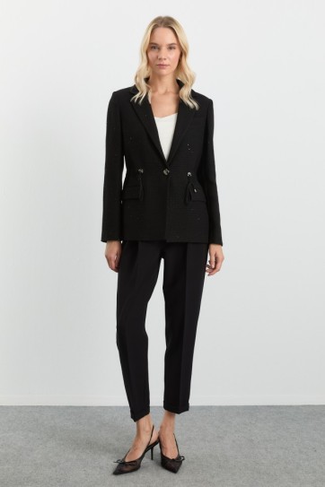 Beli Büzgülü Kapak Cep Ceket