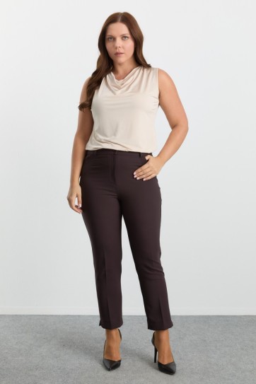 Büyük Beden Spor Cep Paçası Yırtmaçlı Pantolon