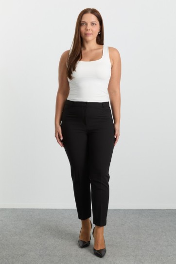 Büyük Beden Spor Cep Paçası Yırtmaçlı Pantolon