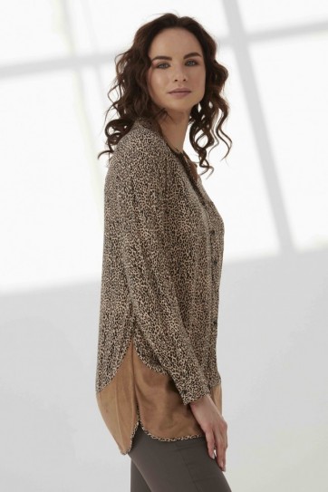 DIŞTAN CEP SÜET KOMB.BLUZ