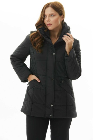 Büyük Beden Dik Yaka Geniş Fleto Cep Anorak