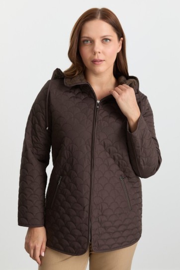 Bebe Yaka İçi Velboalı Kapüşonlu Kapitone Mont