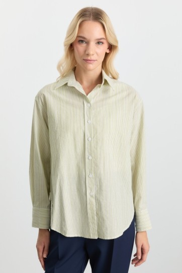 Arkası Uzun Çizgili Gömlek