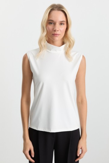 Balıkçı Yaka Kolsuz Bluz