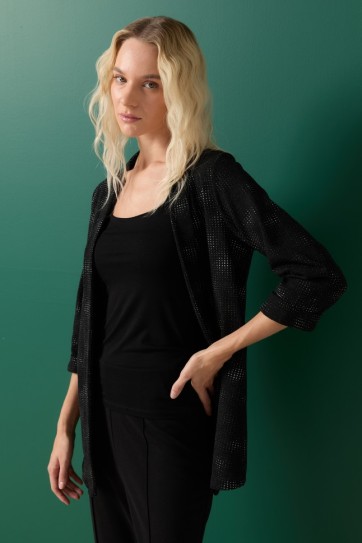 Yakası Katlamalı Troklu Hırka