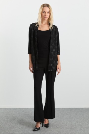 Yakası Katlamalı Troklu Hırka