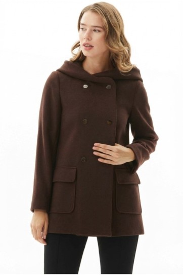 Kapüşonlu Önü Çıtçıtlı Kaban