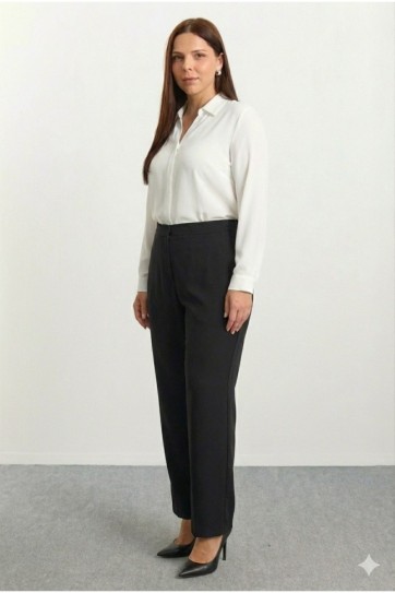 Büyük Beden Cepli Bol Paça Pantolon