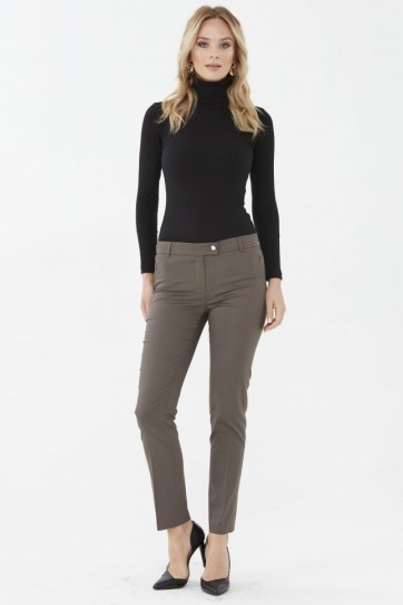 Yan Dikişten Gizli Fermuarlı Pantolon