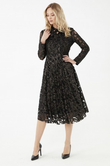 YK.FULARLI DİK YK. ELBİSE - 20KSL7825