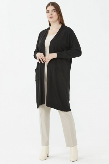 Cepli Triko Uzun Hırka