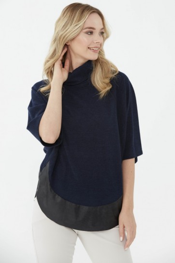 Degaje Yaka Kolu Dökümlü Bluz