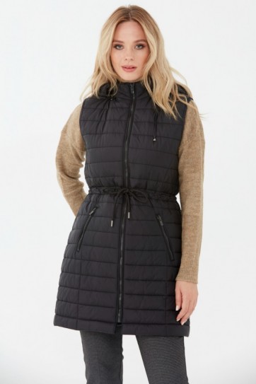 Beli Büzgülü Kapitone Yelek