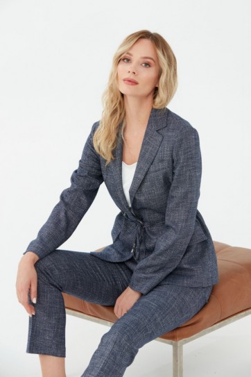 Beli Büzgülü Kırçıllı Ceket