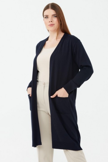 Cepli Triko Uzun Hırka