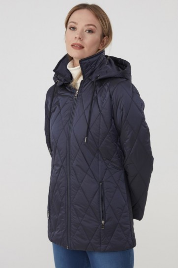 Kapüşonlu Kuptan Cep Kapitone Mont