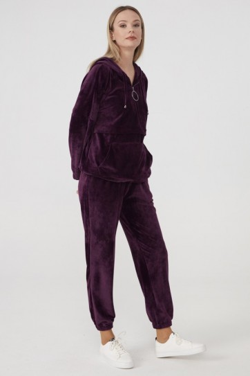 Paçası Lastikli Kadife  Pantolon