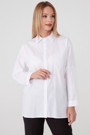 Düşük Kol Kolu Kıvırmalı Gömlek