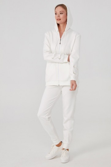 Paçası Pensli Cebi Fermuarlı Pantolon