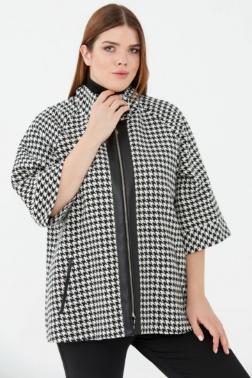 Büyük Beden Truvakar Kol Kazayağı Kaban