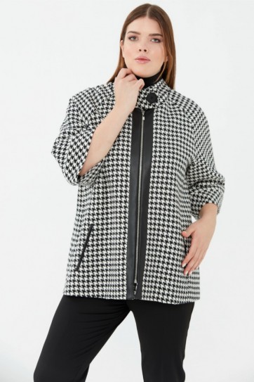 Büyük Beden Truvakar Kol Kazayağı Kaban